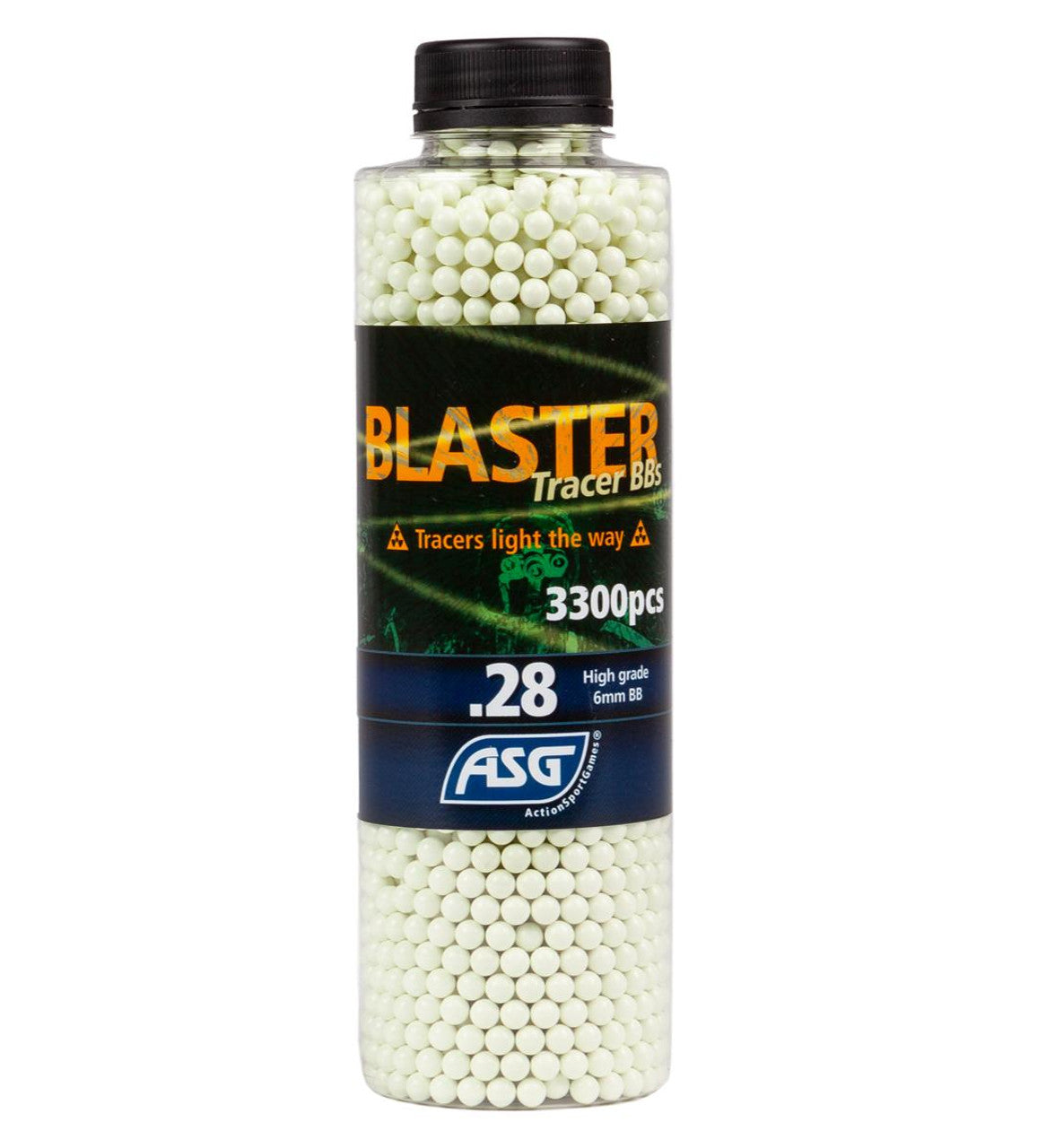 ASG 0.28g Blaster Tracer Airsoft BBs Bottle, 3,300 Rounds
