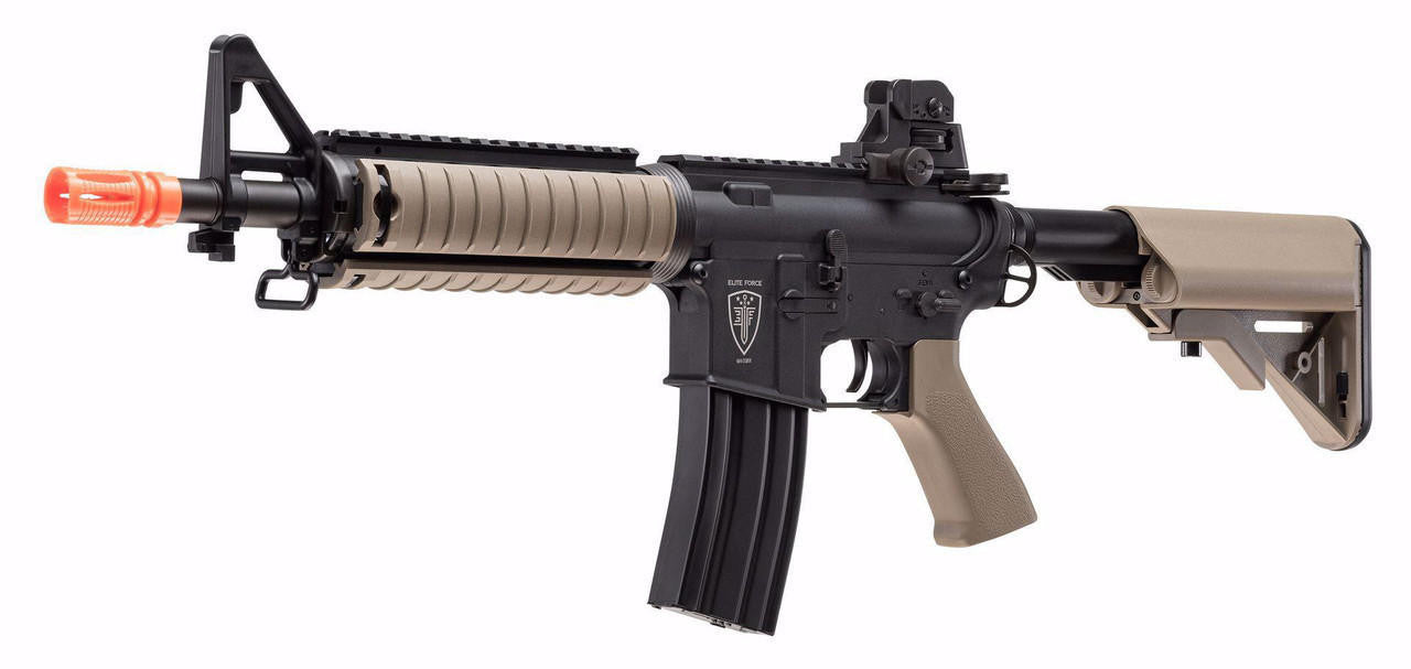 Elite Force M4 CQBX w Eye Trace 2023 Airsoft AEG Rifle, Black/Tan