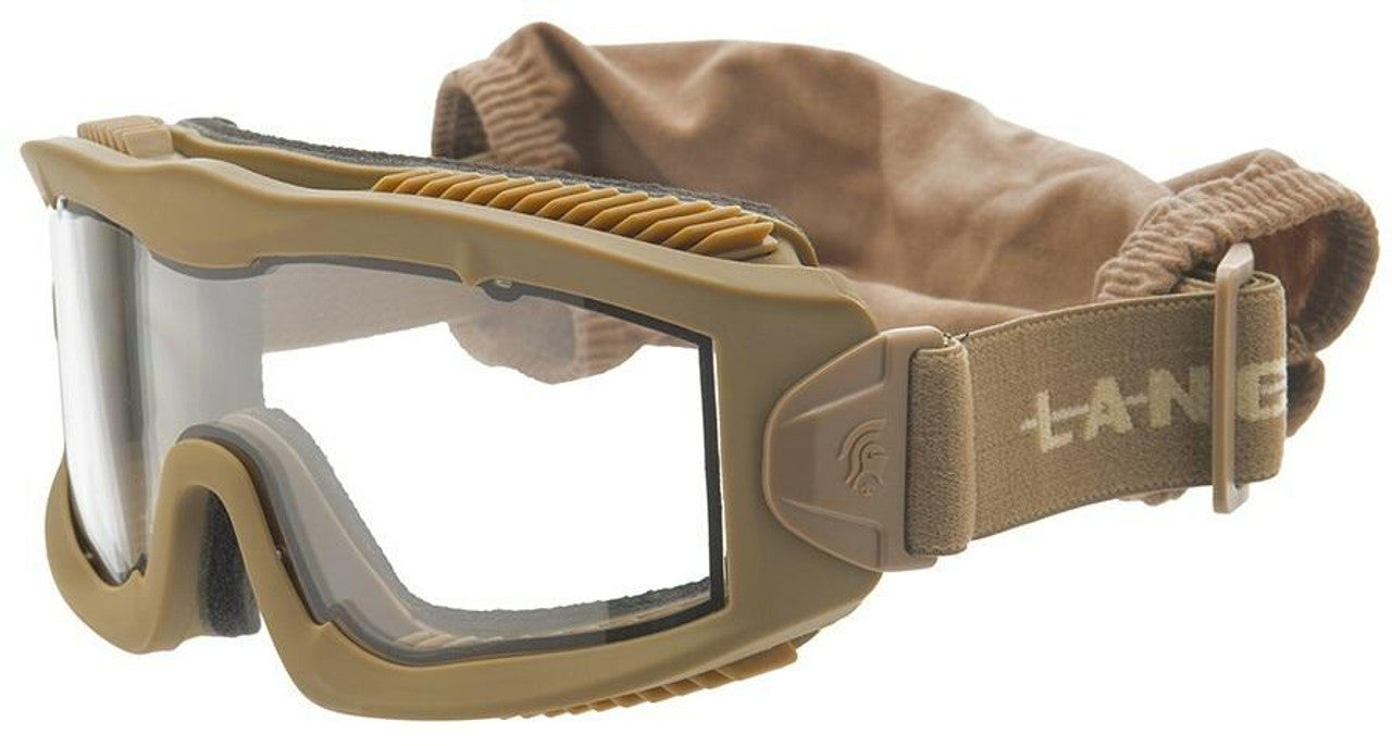 Lancer Tactical AERO Series Dual Pane Airsoft Goggles, Tan