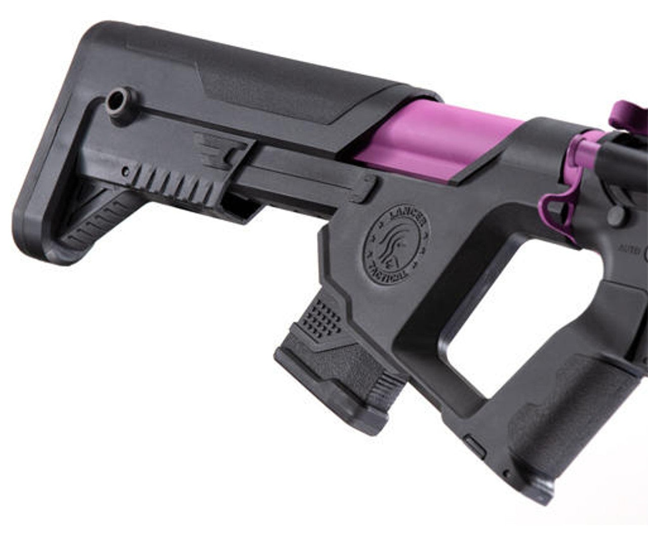 Lancer Tactical Enforcer Needletail Skeleton Low FPS Airsoft AEG Rifle, Black/Purple