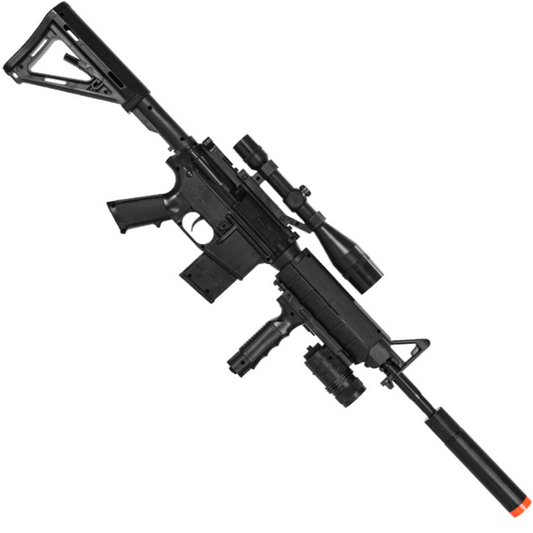 P1158D Tactical Spring Airsoft Rifle Gun With Pistol Combo Pack