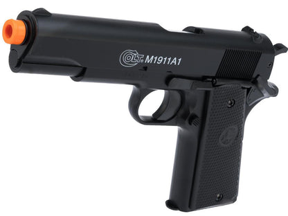 Colt Licensed Full Size M1911A1 Airsoft Spring Pistol with Metal Slide, Black