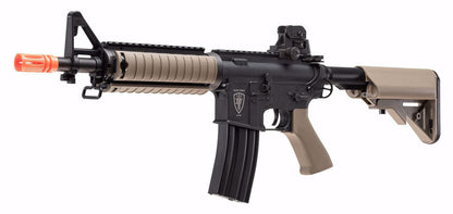 Elite Force M4 CQBX w Eye Trace 2023 Airsoft AEG Rifle, Black/Tan