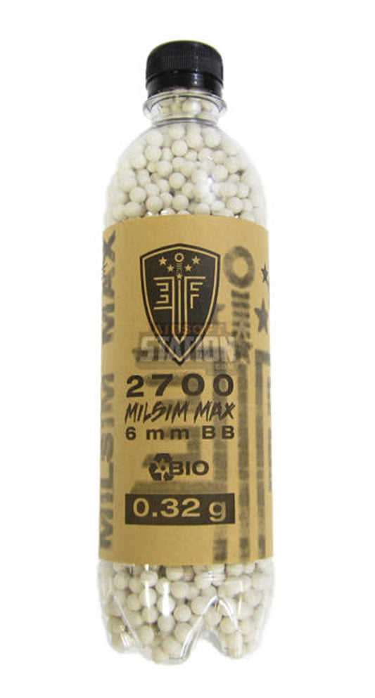 Elite Force Milsim Max Biodegradable Airsoft BBs, 0.32g, 2700 Rounds, White