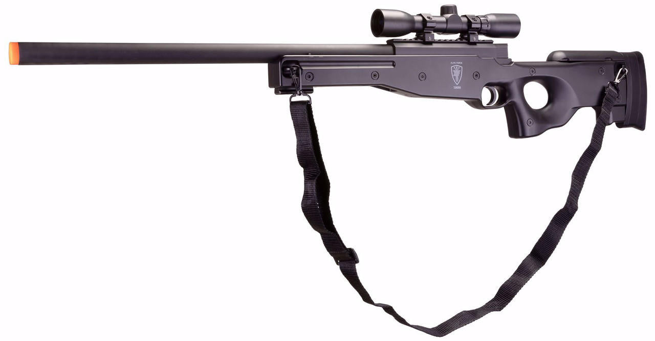 Elite Force Tundra Bolt Action Airsoft Sniper Rifle w Scope, Black