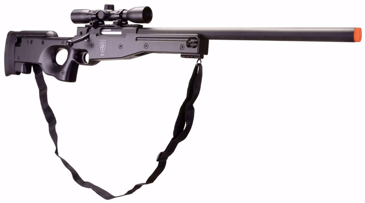 Elite Force Tundra Bolt Action Airsoft Sniper Rifle w Scope, Black