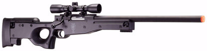 Elite Force Tundra Bolt Action Airsoft Sniper Rifle w Scope, Black