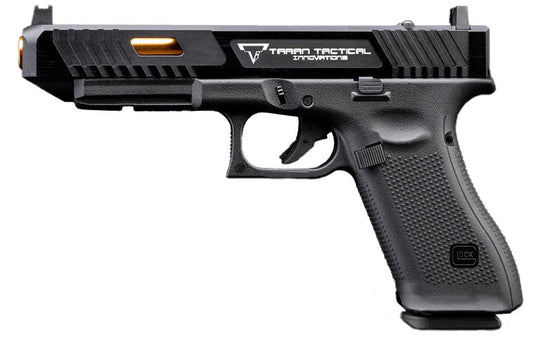 GLOCK 17 Gen.5 GBB Airsoft Pistol w EMG TTI Custom CNC G34 Combat Master Slide, Black