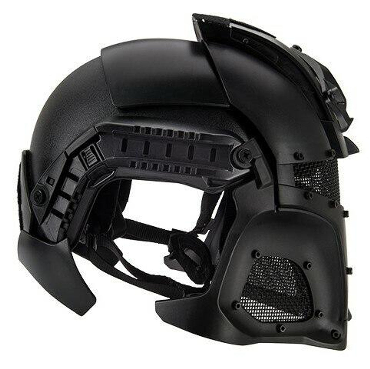 Interstellar Battle Trooper Full Face Airsoft Helmet, Black
