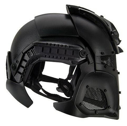 Interstellar Battle Trooper Full Face Airsoft Helmet, Black