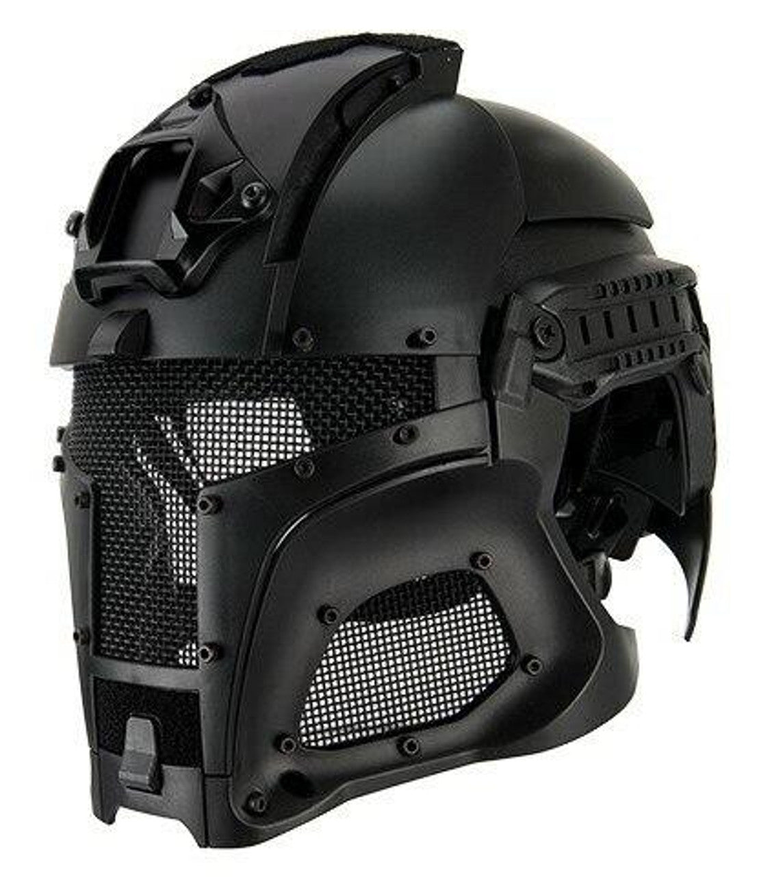 Interstellar Battle Trooper Full Face Airsoft Helmet, Black