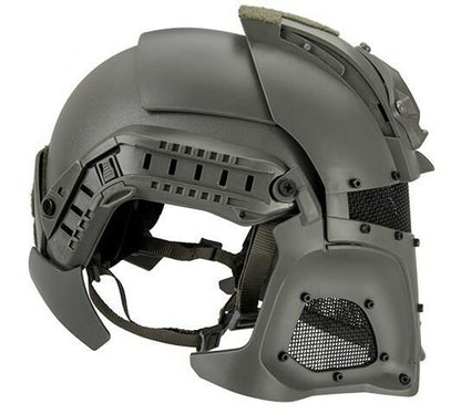 Interstellar Battle Trooper Full Face Airsoft Helmet, Foliage Green