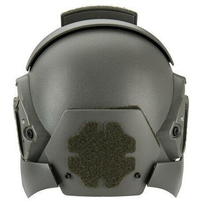 Interstellar Battle Trooper Full Face Airsoft Helmet, Foliage Green