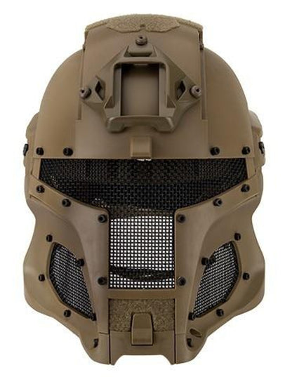 Interstellar Battle Trooper Full Face Airsoft Helmet, Tan