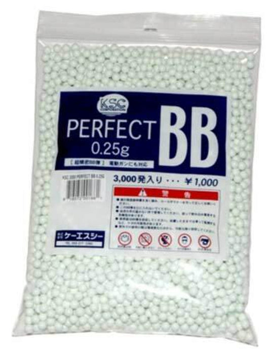 KWA/KSC Perfect 6mm Airsoft BBs, 0.25g, 3000 rds, White