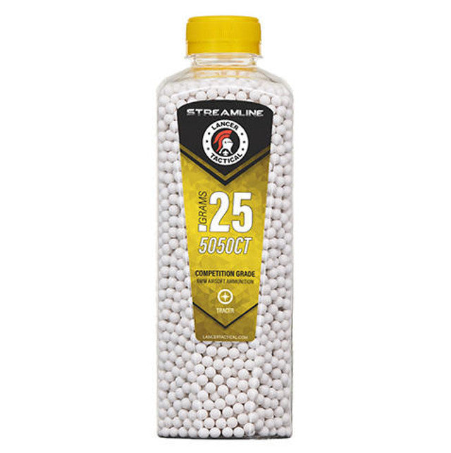 Lancer Tactical 5050 Round 0.20g/0.25g/0.28g/0.32g Streamline Airsoft Tracer BB Bottle, Green