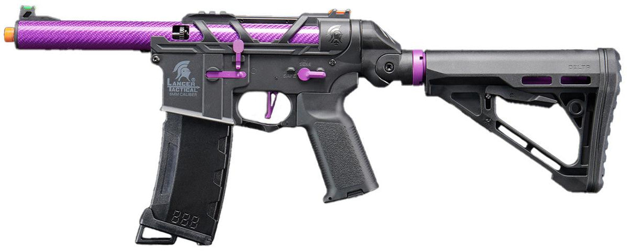 Lancer Tactical AirTac Customs Gen 3 Airsoft AEG Rifle, Purple/Black