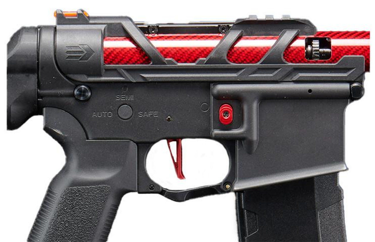 Lancer Tactical AirTac Customs Gen 3 Airsoft AEG Rifle, Red/Black