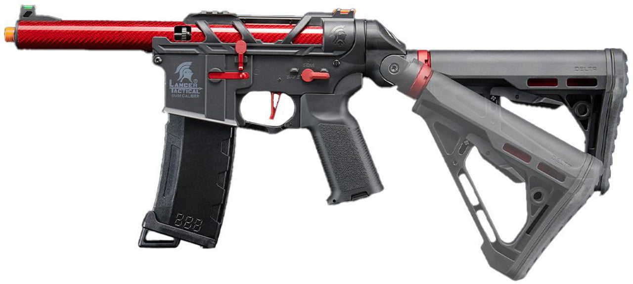 Lancer Tactical AirTac Customs Gen 3 Airsoft AEG Rifle, Red/Black