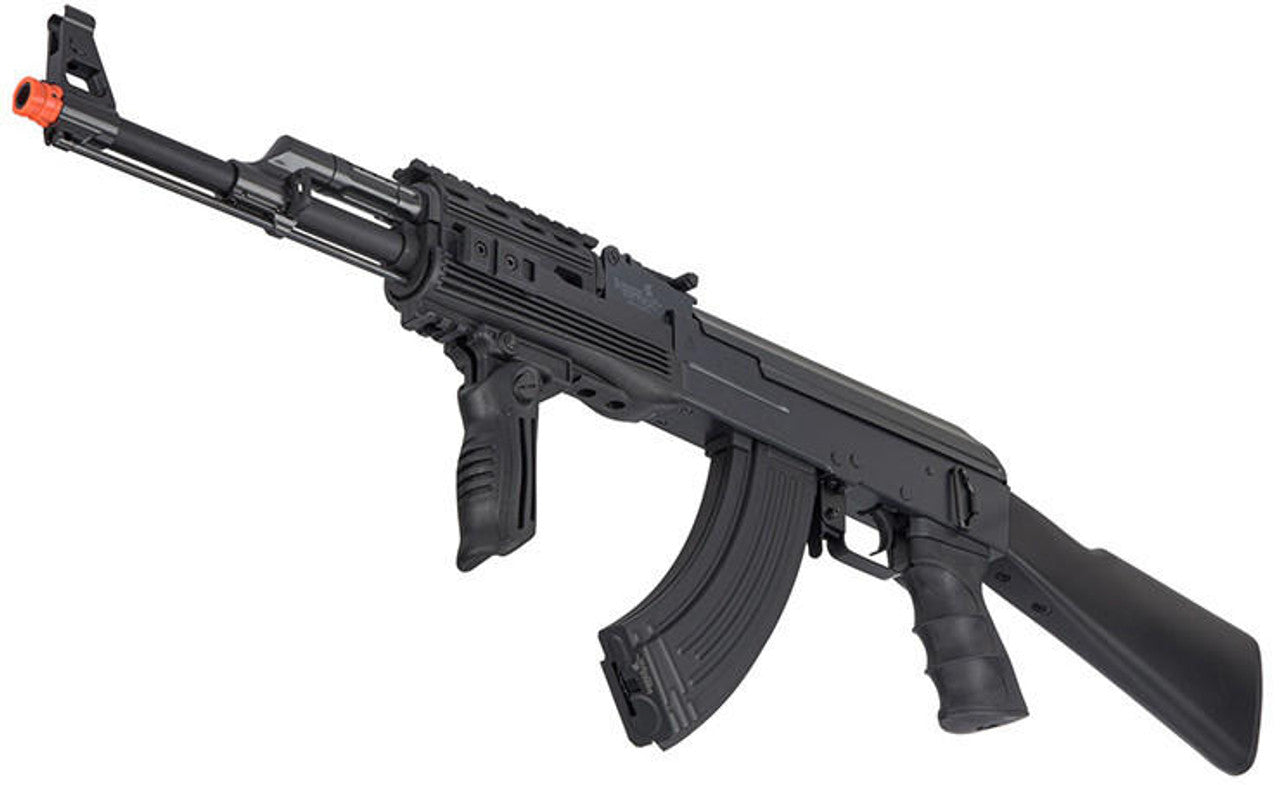 Lancer Tactical AK-47M RIS AEG Airsoft Rifle w/ Battery & Charger, Black