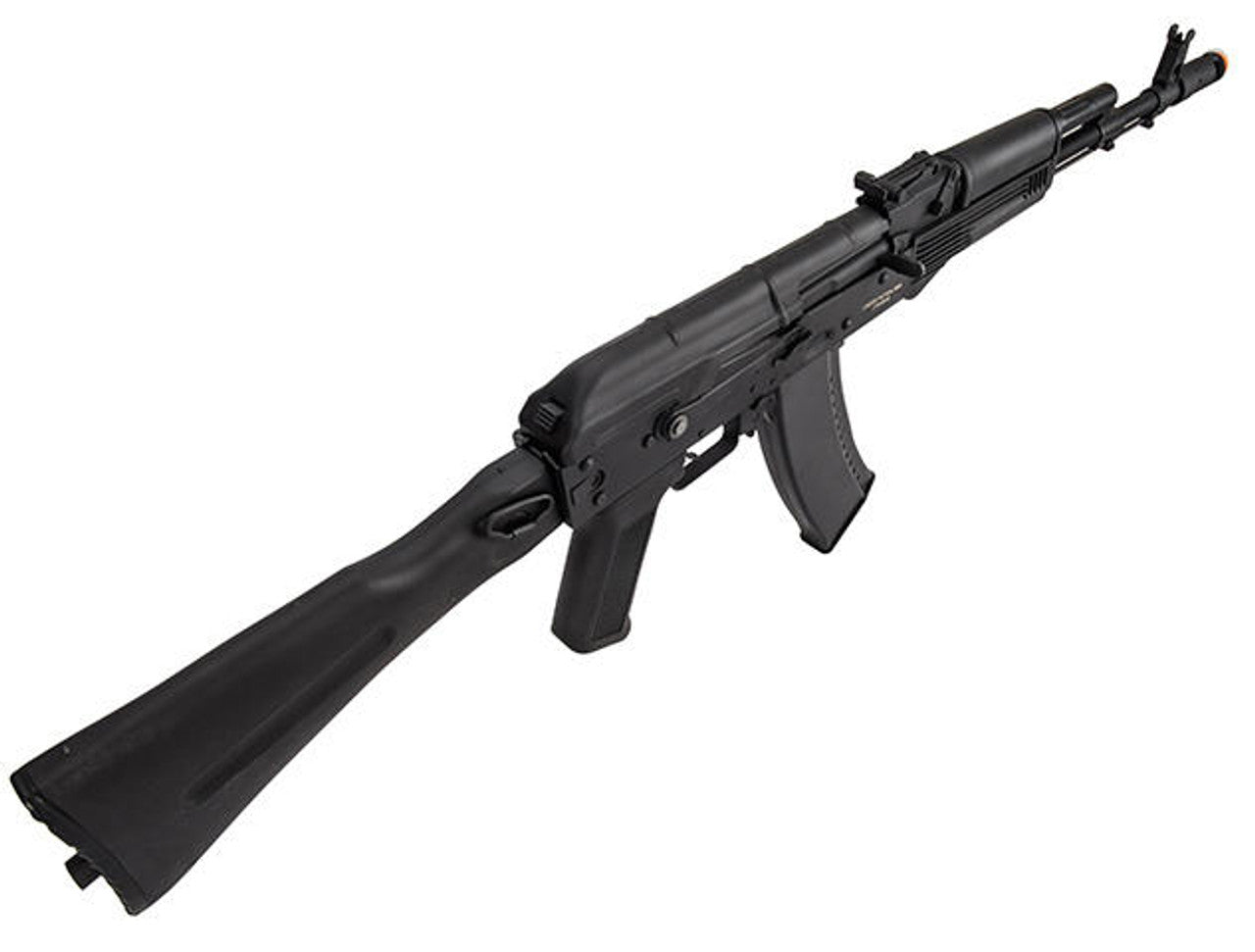 Lancer Tactical AK-74M AEG Airsoft Rifle, Metal Body, Foldable Stock, Black