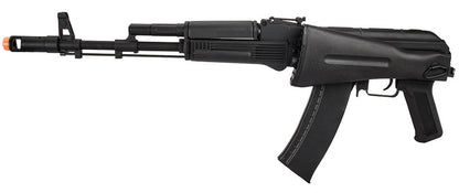 Lancer Tactical AK-74M AEG Airsoft Rifle, Metal Body, Foldable Stock, Black