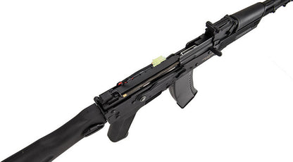 Lancer Tactical AK-74M AEG Airsoft Rifle, Metal Body, Foldable Stock, Black