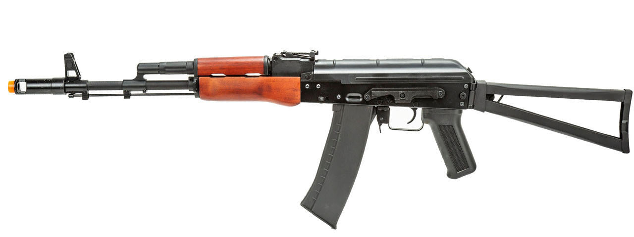 Lancer Tactical AK-Series AK-74N AEG Airsoft Rifle, Black/Wood