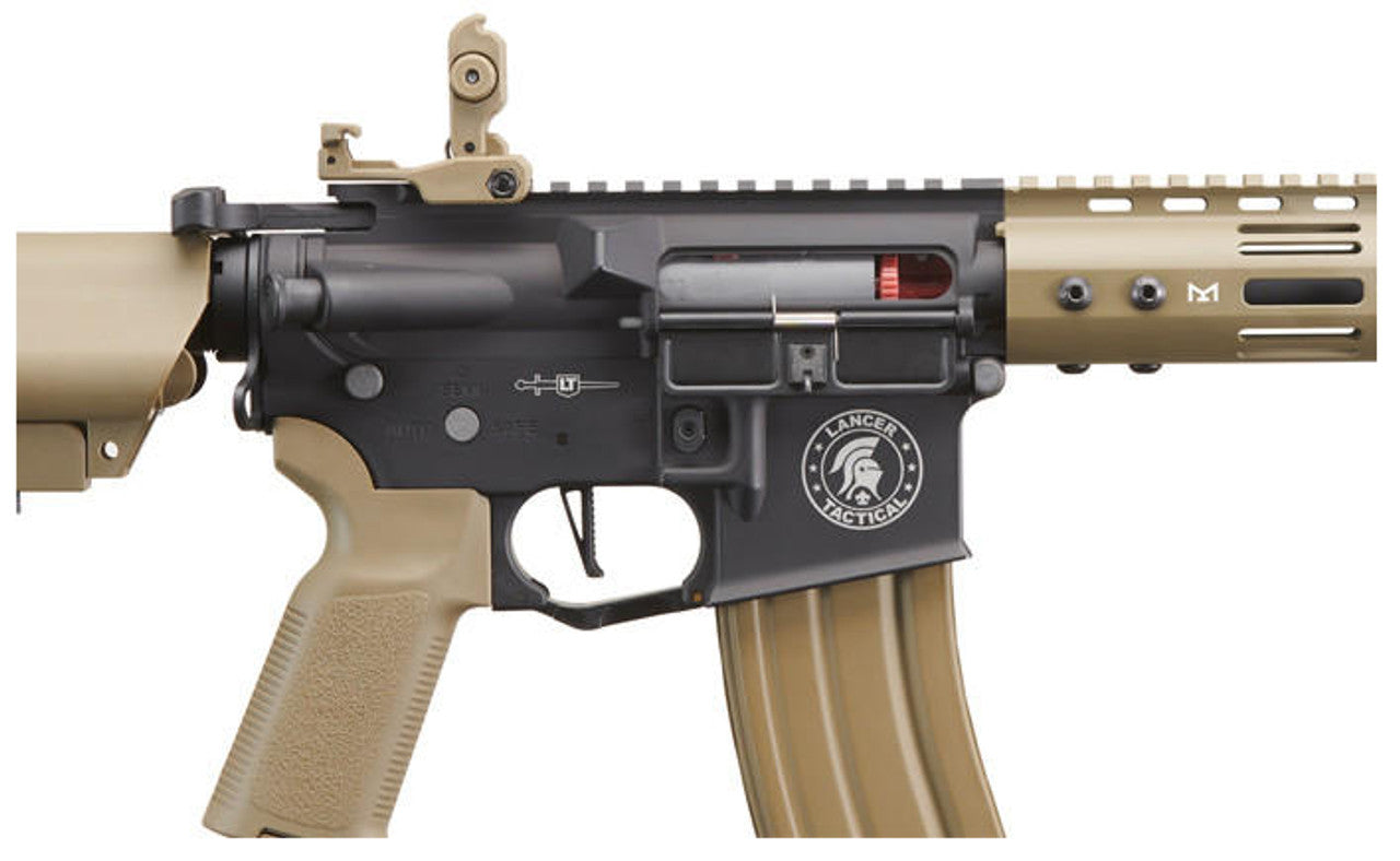 Lancer Tactical Archon 14" M-LOK Proline Series M4 Airsoft Rifle w/ Crane Stock, Two-Tone