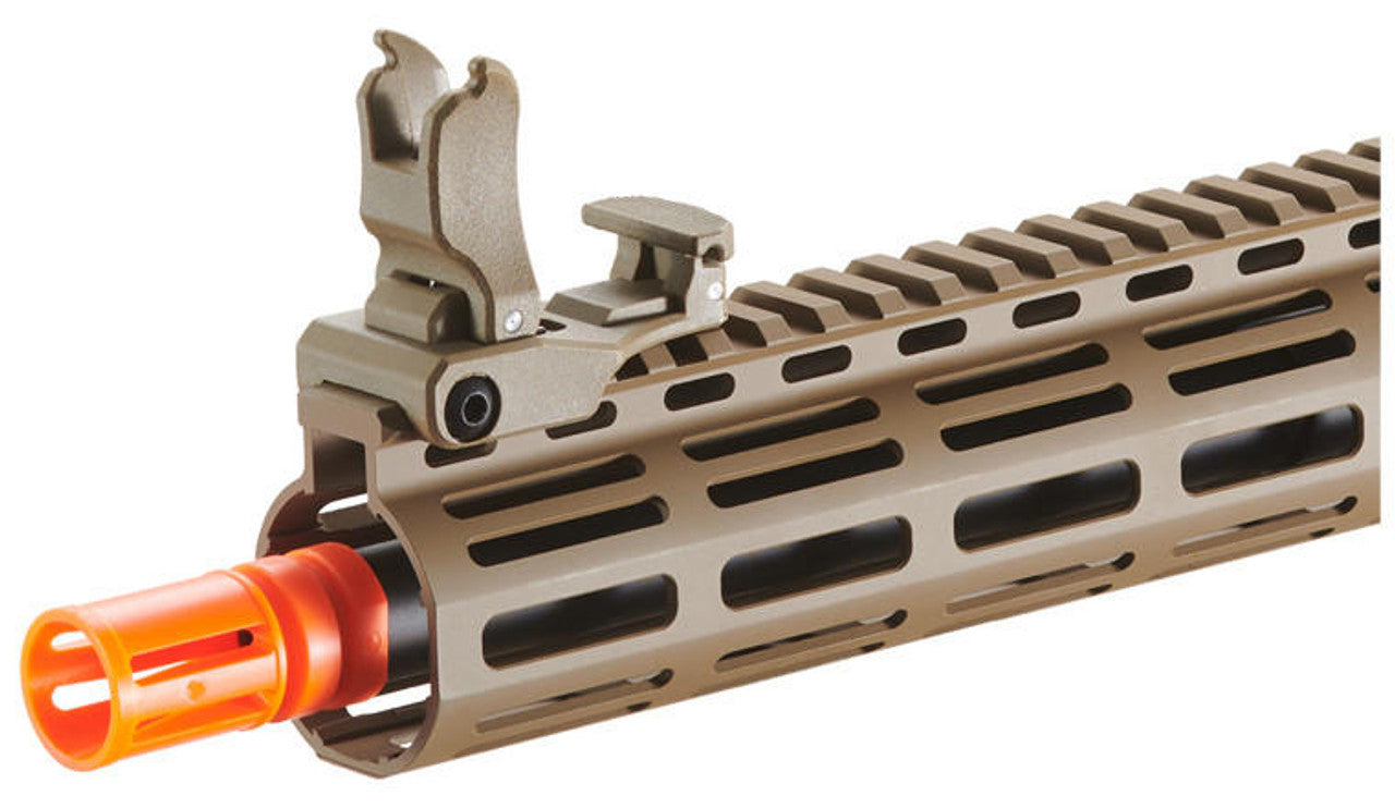 Lancer Tactical Archon 14" M-LOK Proline Series M4 Airsoft Rifle w/ Delta Stock, Tan