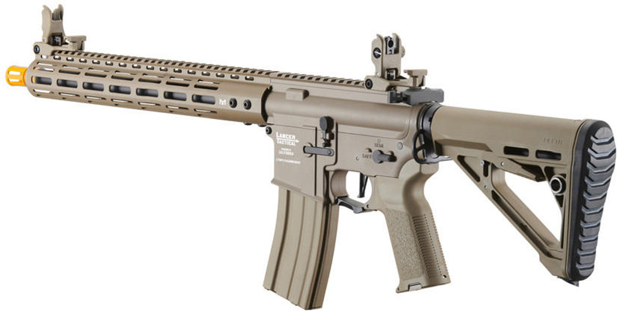 Lancer Tactical Archon 14" M-LOK Proline Series M4 Airsoft Rifle w/ Delta Stock, Tan