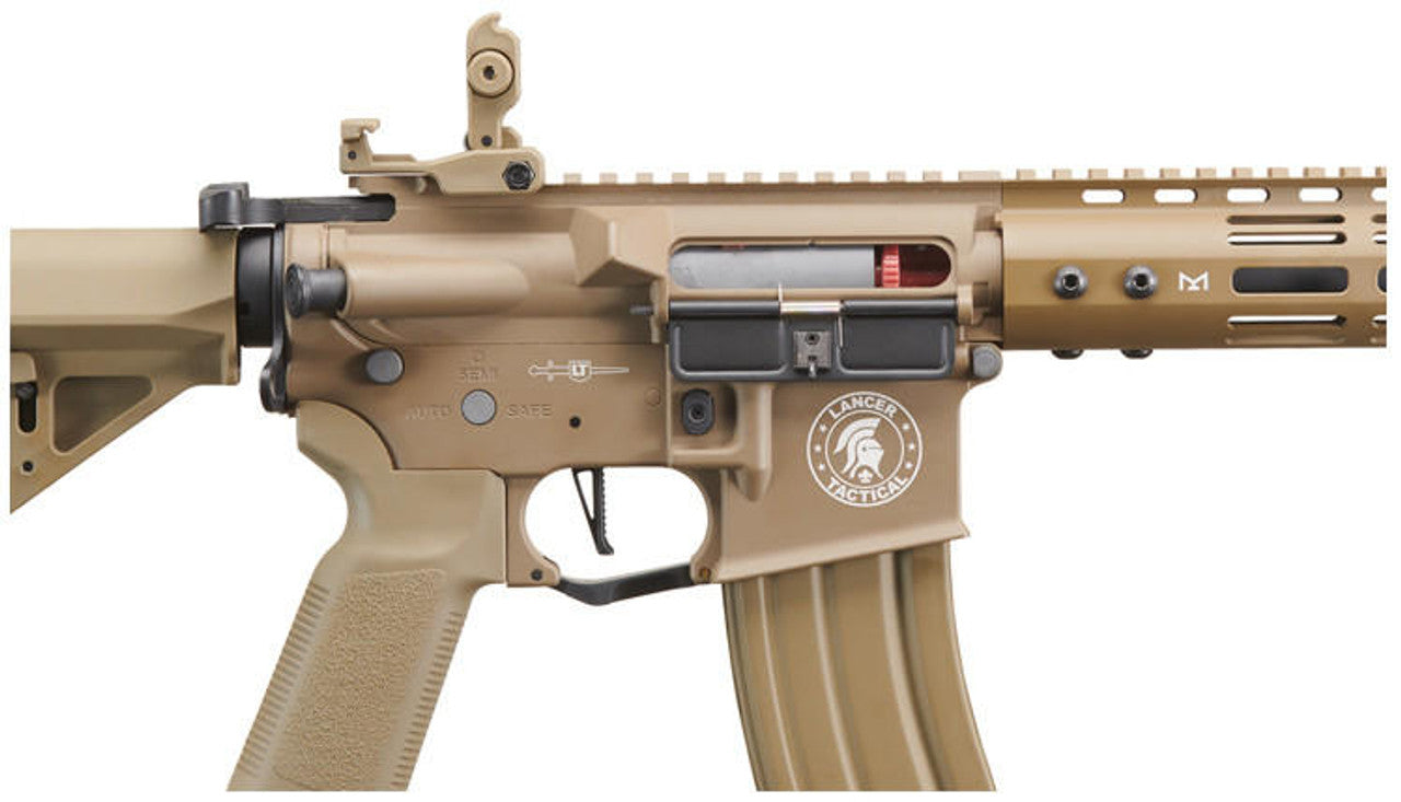 Lancer Tactical Archon 14" M-LOK Proline Series M4 Airsoft Rifle w/ Delta Stock, Tan