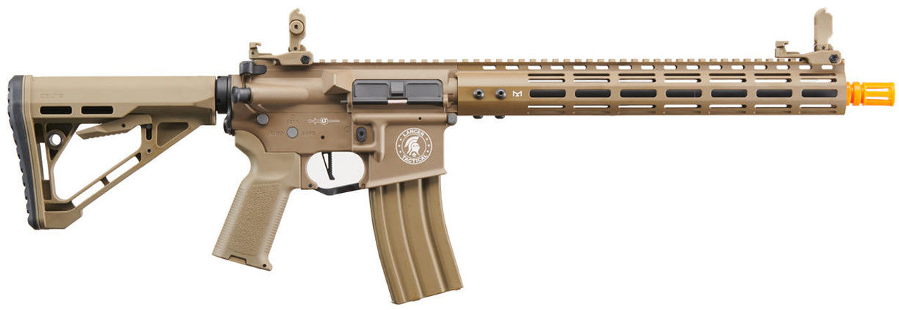 Lancer Tactical Archon 14" M-LOK Proline Series M4 Airsoft Rifle w/ Delta Stock, Tan