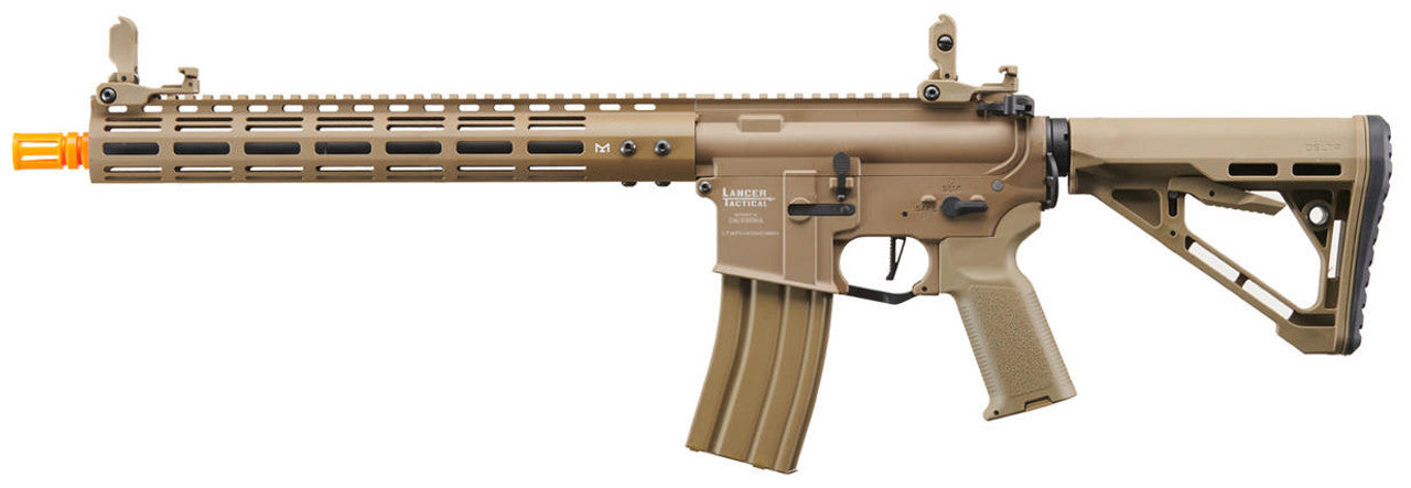 Lancer Tactical Archon 14" M-LOK Proline Series M4 Airsoft Rifle w/ Delta Stock, Tan