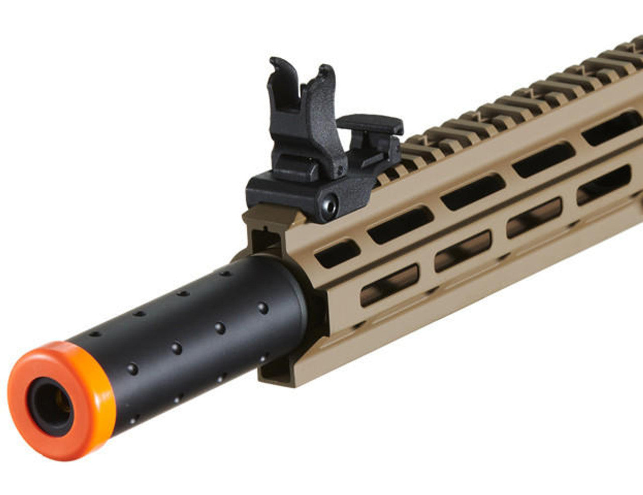 Lancer Tactical Blazer 10" M-LOK Proline Series M4 Airsoft Rifle with Delta Stock & Mock Suppressor, Two-Tone