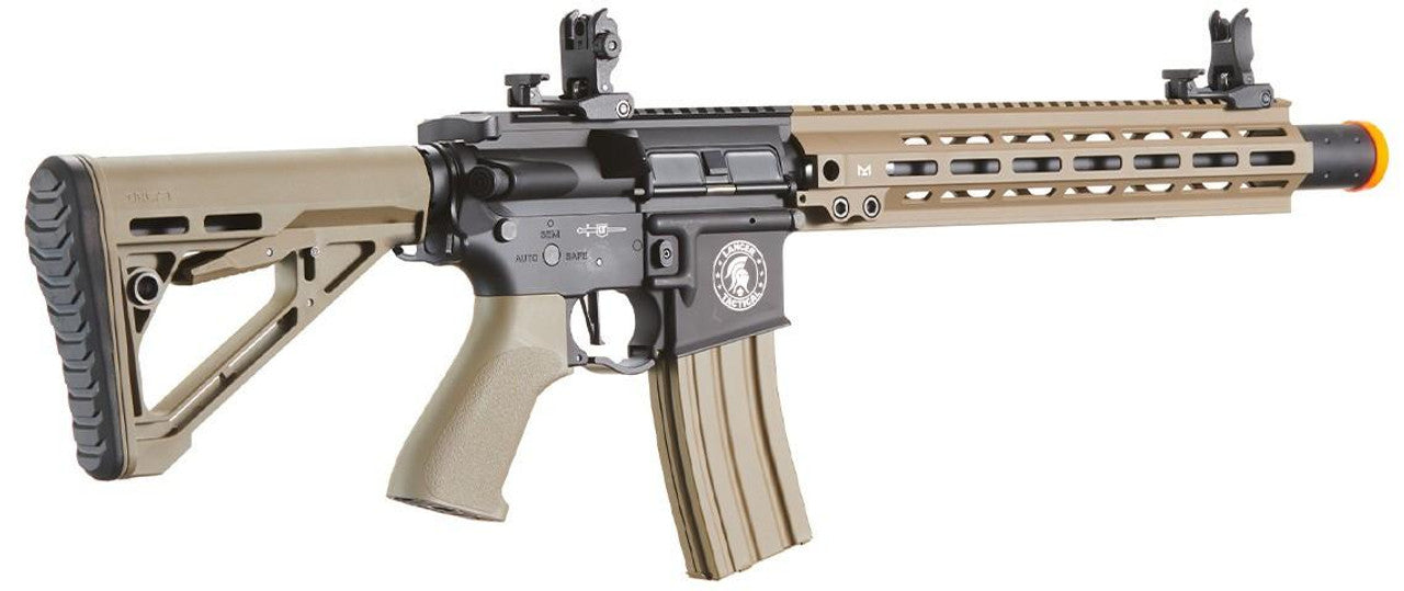 Lancer Tactical Blazer 13" M-LOK Proline Series M4 Airsoft Rifle with Delta Stock & Mock Suppressor, Two-Tone