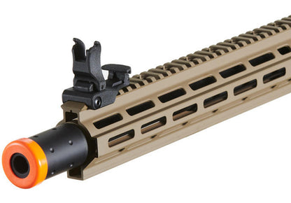 Lancer Tactical Blazer 13" M-LOK Proline Series M4 Airsoft Rifle with Delta Stock & Mock Suppressor, Two-Tone