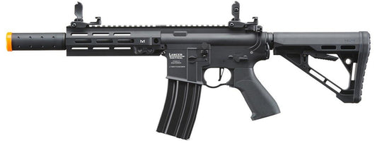 Lancer Tactical Blazer 7" M-LOK Proline Series M4 Airsoft Rifle w/ Delta Stock & Mock Suppressor, Black
