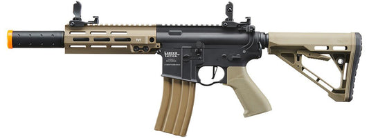 Lancer Tactical Blazer 7" M-LOK Proline Series M4 Airsoft Rifle with Delta Stock & Mock Suppressor, Two-Tone
