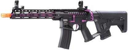 Lancer Tactical Enforcer Blackbird Skeleton Airsoft AEG Rifle, Black & Purple
