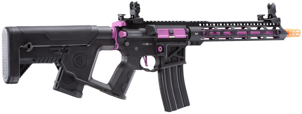 Lancer Tactical Enforcer Blackbird Skeleton Airsoft AEG Rifle, Black & Purple