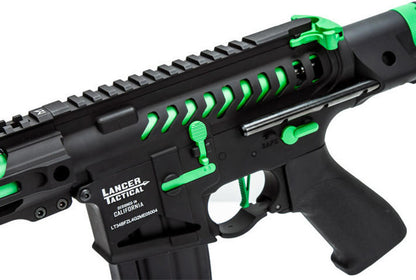 Lancer Tactical Enforcer Gen 2 Battle Hawk 4" PDW Airsoft AEG Rifle, Black/Green