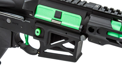Lancer Tactical Enforcer Gen 2 Battle Hawk 4" PDW Airsoft AEG Rifle, Black/Green