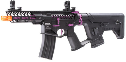 Lancer Tactical Enforcer Needletail Skeleton Low FPS Airsoft AEG Rifle, Black/Purple