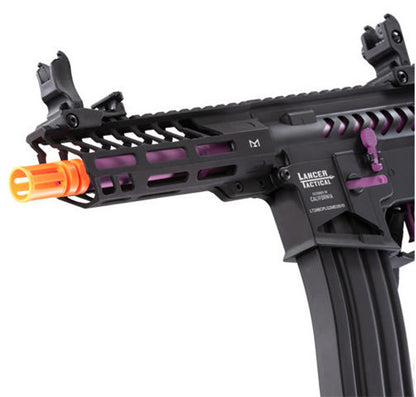 Lancer Tactical Enforcer Needletail Skeleton Low FPS Airsoft AEG Rifle, Black/Purple