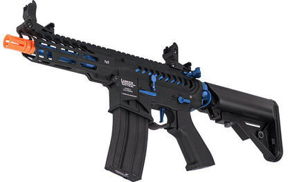 Lancer Tactical Enforcer Skeleton Airsoft AEG Rifle, Black/Navy Blue