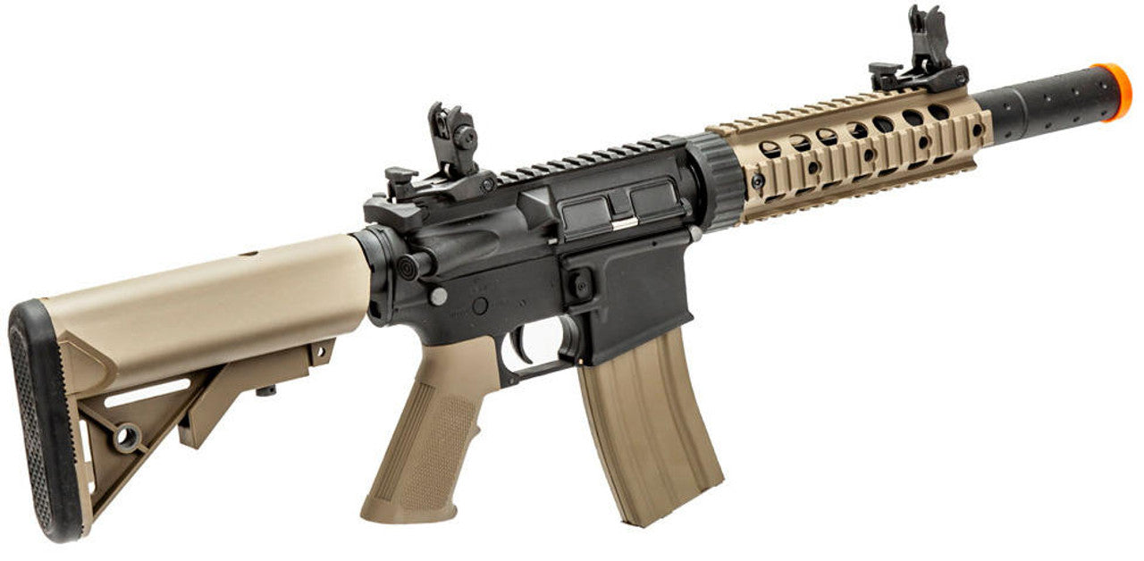 Lancer Tactical Gen 2 7" Nylon Polymer M4 Airsoft AEG Rifle, Black/Tan