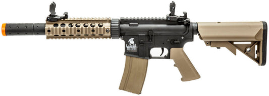 Lancer Tactical Gen 2 7" Nylon Polymer M4 Airsoft AEG Rifle, Black/Tan