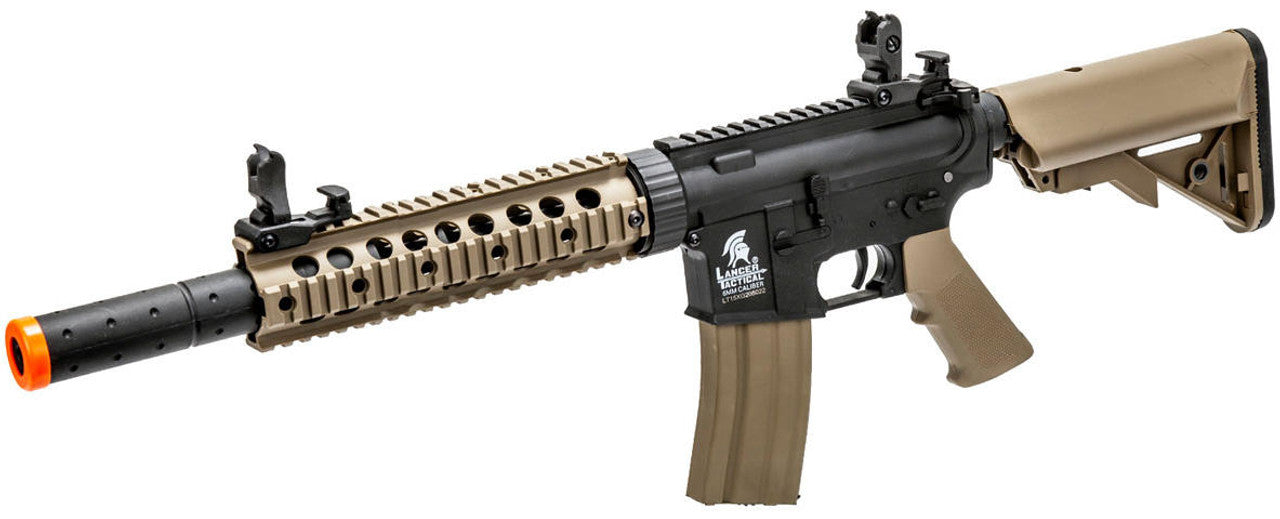Lancer Tactical Gen 2 9" Nylon Polymer M4 Airsoft AEG Rifle, Black/Tan