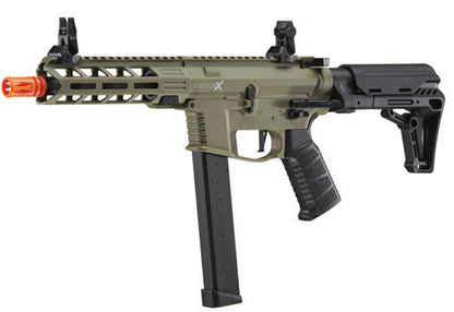 Lancer Tactical Gen 2 9mm Style Battle X CQB Carbine Airsoft AEG, Tan
